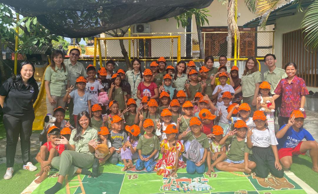 Melalui "Taman Safari Bali Goes to School" mengkampanyekan #LetsGoKebaikan tentang pentingnya menjaga dan melestarikan alam dan satwa. Penabali/om