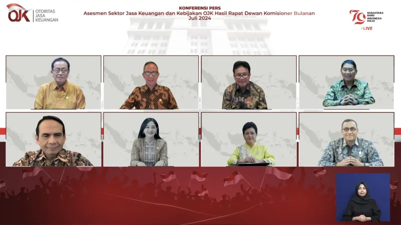 Rapat Dewan Komisioner Bulanan Otoritas Jasa Keuangan (OJK) pada 31 Juli 2024.