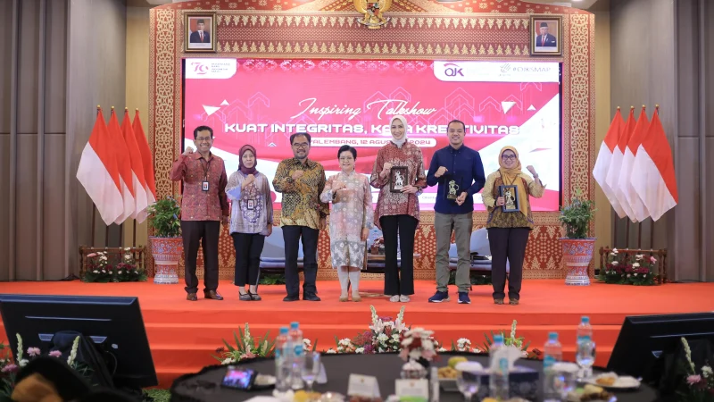 Inspiring Talkshow dengan tema “Kuat Integritas, Kaya Kreativitas” yang dilaksanakan di Gedung Kantor OJK Provinsi Sumatera Selatan dan Bangka Belitung, Palembang.