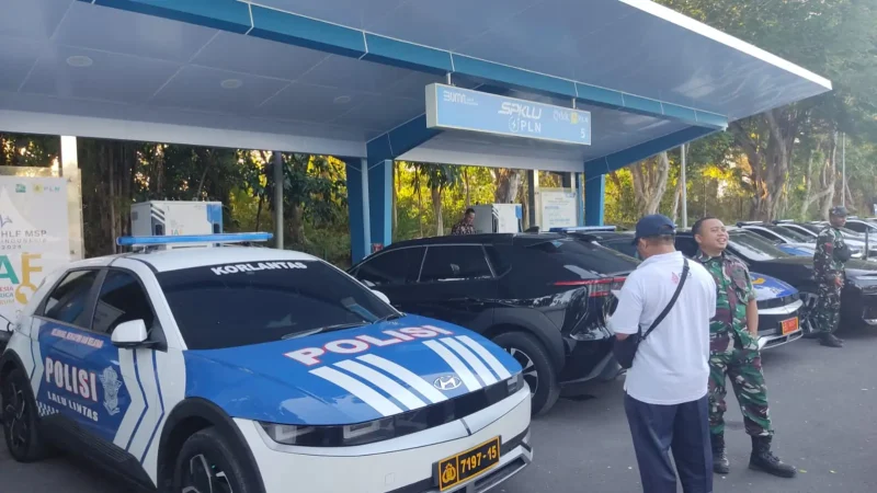 SPKLU yang terpasang di Parkir ITDC dimanfaatkan untuk charging kendaraan delegasi dan operasional even even internasional.