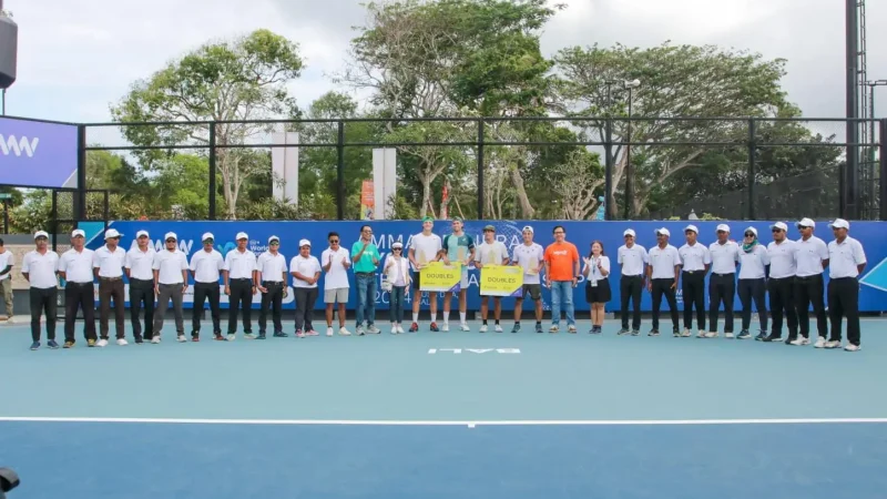 Ajang "Amman Mineral Men's World Tennis Championship 2024" digelar sebulan di Lapangan Tenis The Nusa Dua, kompleks ITDC. Penabali/om