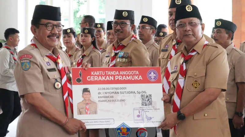 Bupati Sutjidra Dilantik sebagai Ketua Majelis Pembimbing Gerakan Pramuka Buleleng