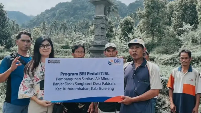 BRI Bangun Akses Sanitasi dan Air Bersih di Banjar Sangburni Kubutambahan