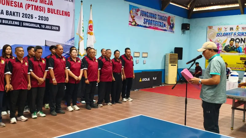 Pengurus Baru PTMSI Buleleng Bidik Pertahankan Tradisi Emas Tenis Meja di Porprov